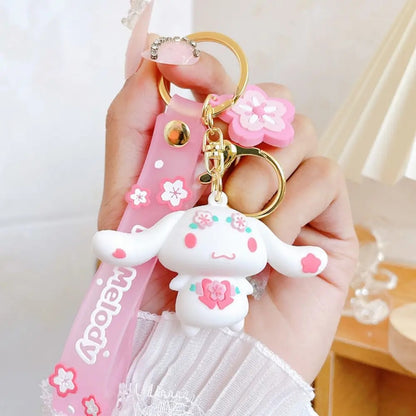 Sanrio in Sakura World 3D Keychain - Tinyminymo