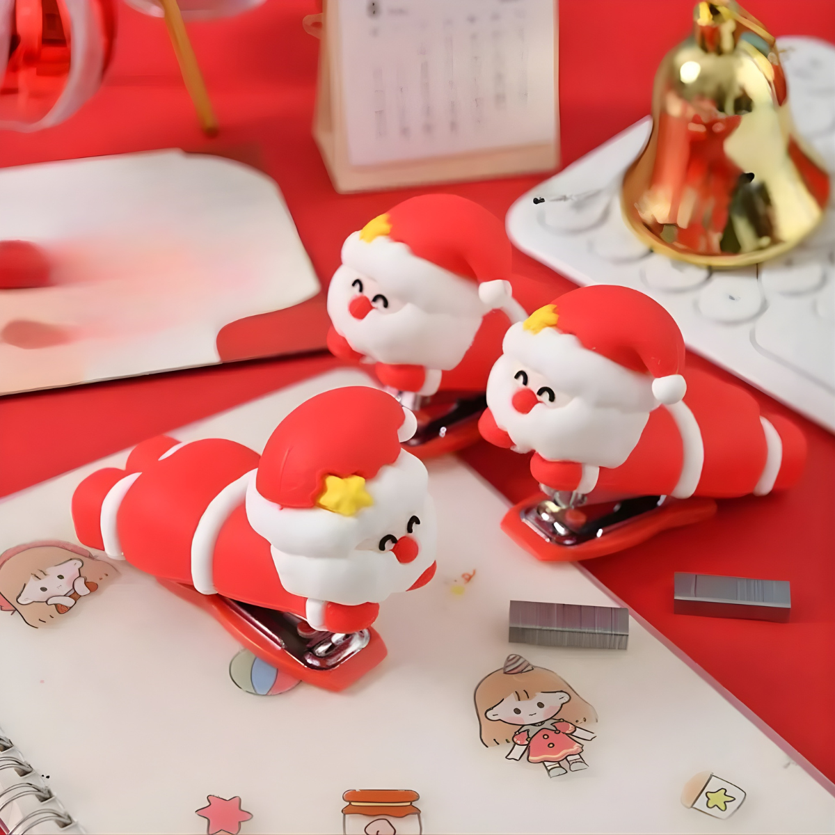 Three Santa Staplers - Tinyminymo
