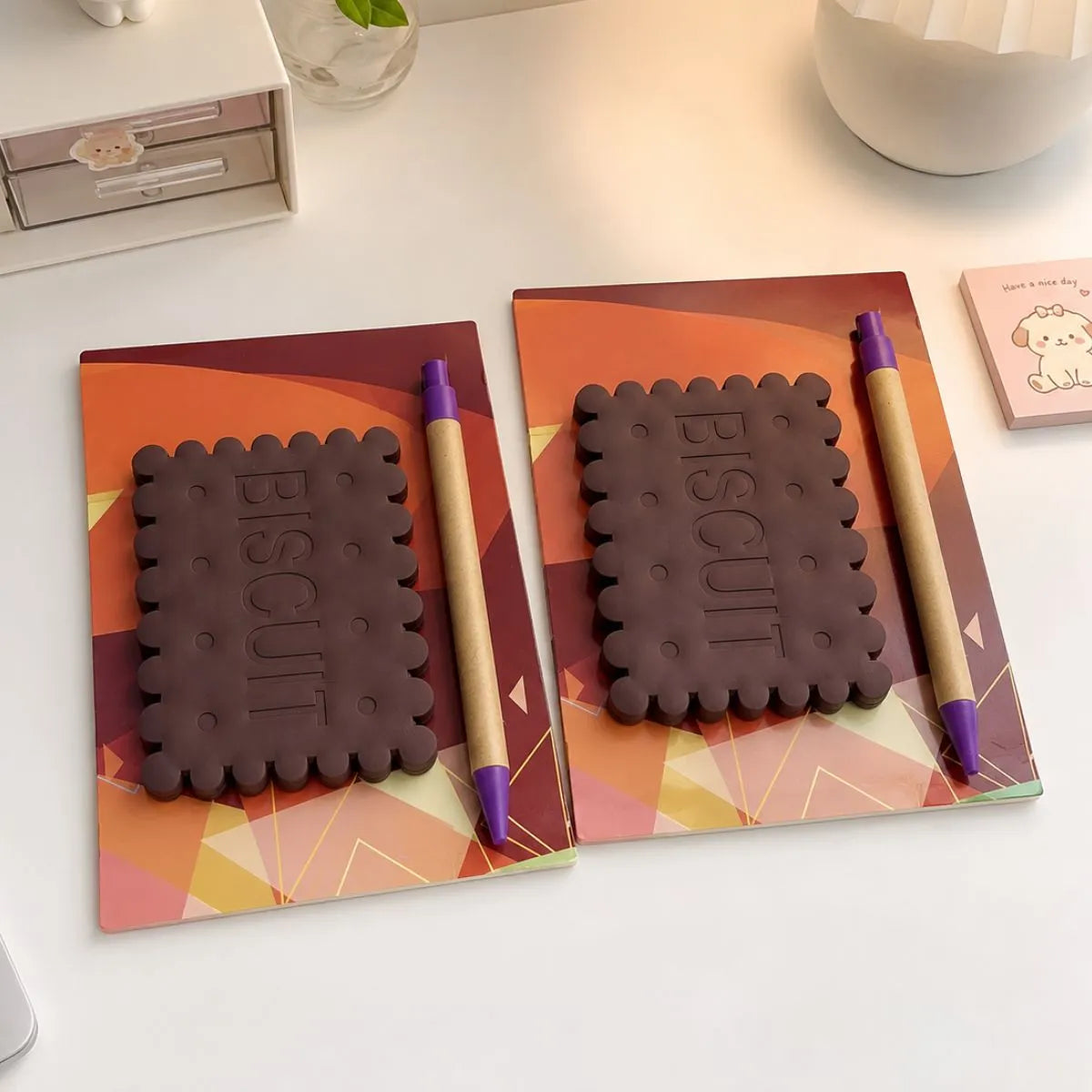 Two Scented Cookie Memopads with Pens - Tinyminymo