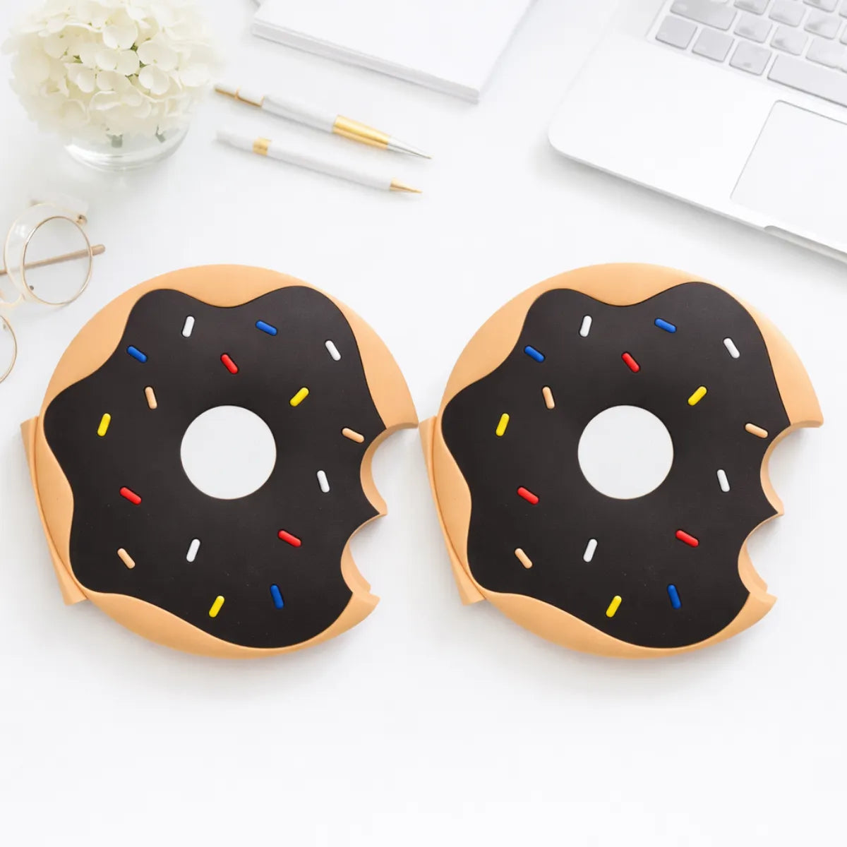 Two Chocolate Donut Shaped Memopads - Tinyminymo