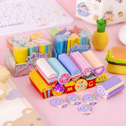 Sea Animal Long Eraser Set of 6 - Tinyminymo