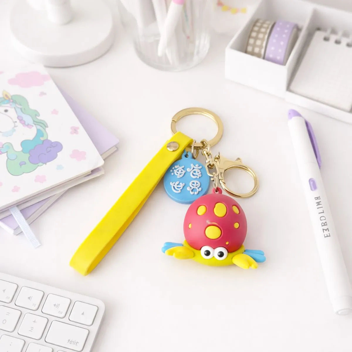 Crab Design Silicone Keychain - Tinyminymo