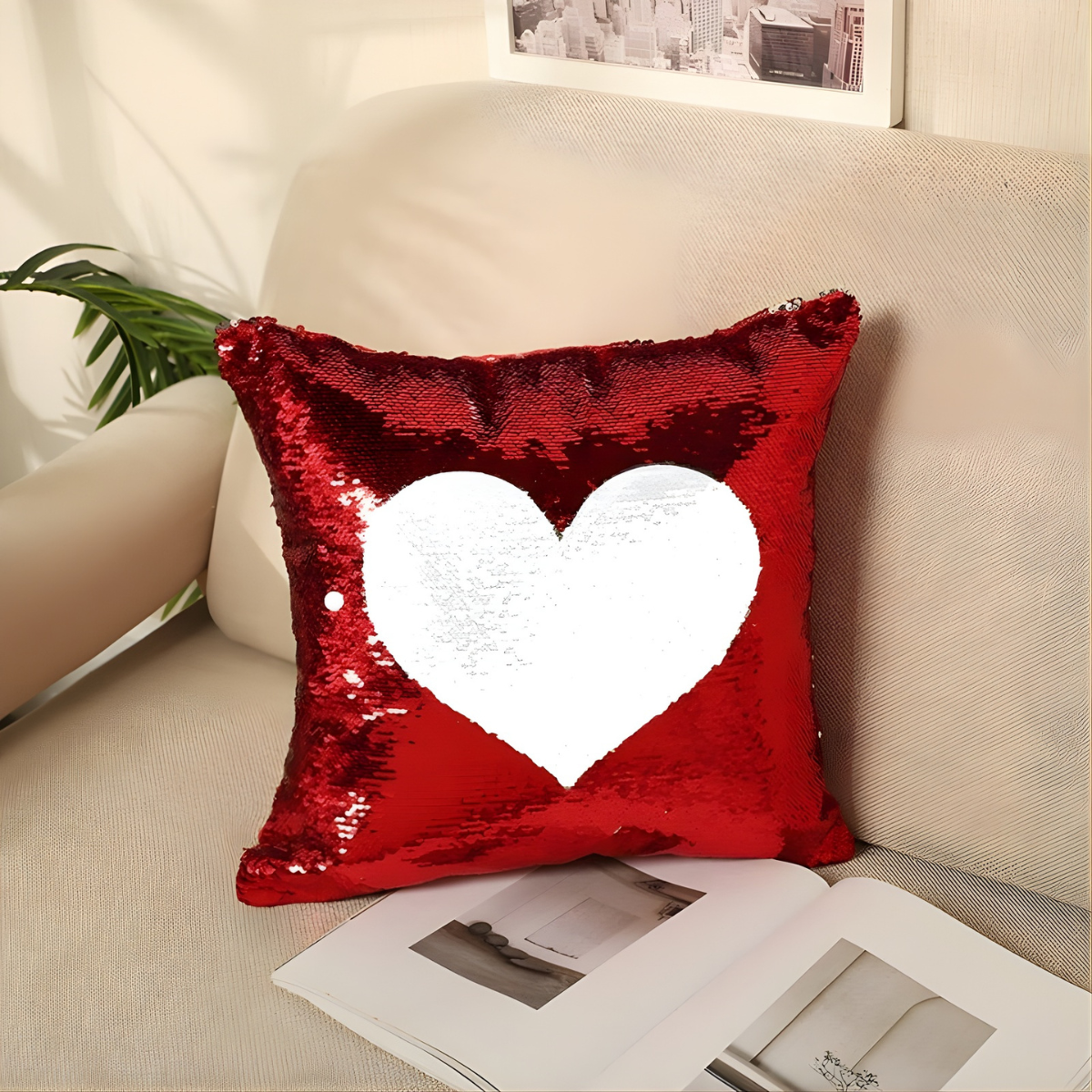 Heart Sequin Cushion - Tinyminymo