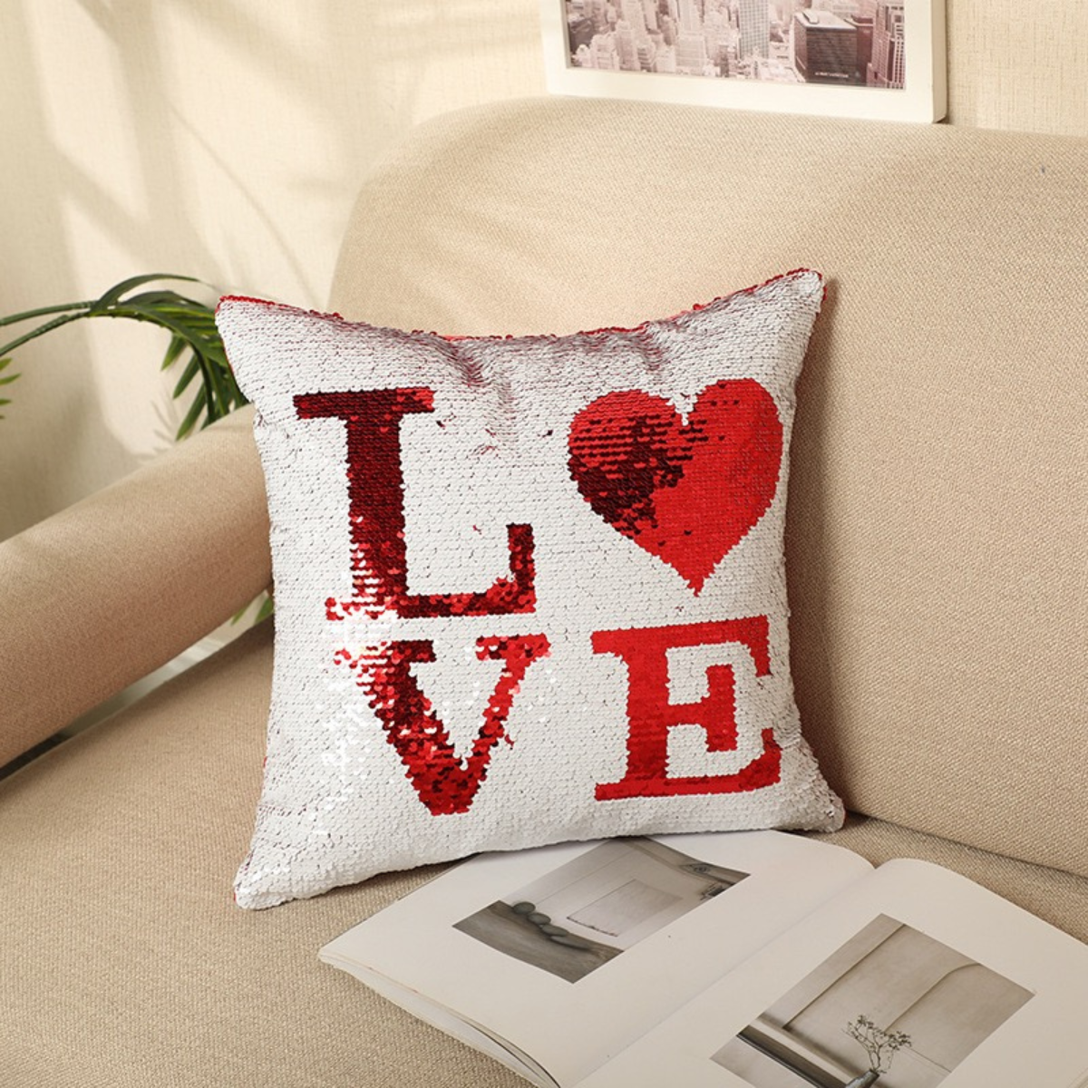 Love Sequin Cushion - Tinyminymo
