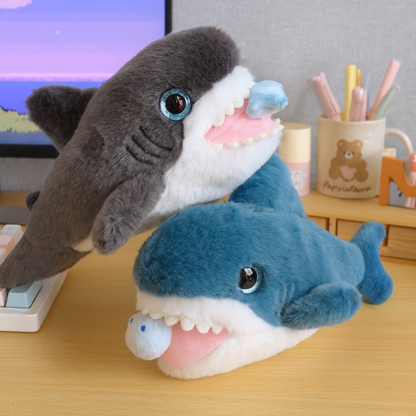 Grey and Blue Color Shark Keychain - Tinyminymo