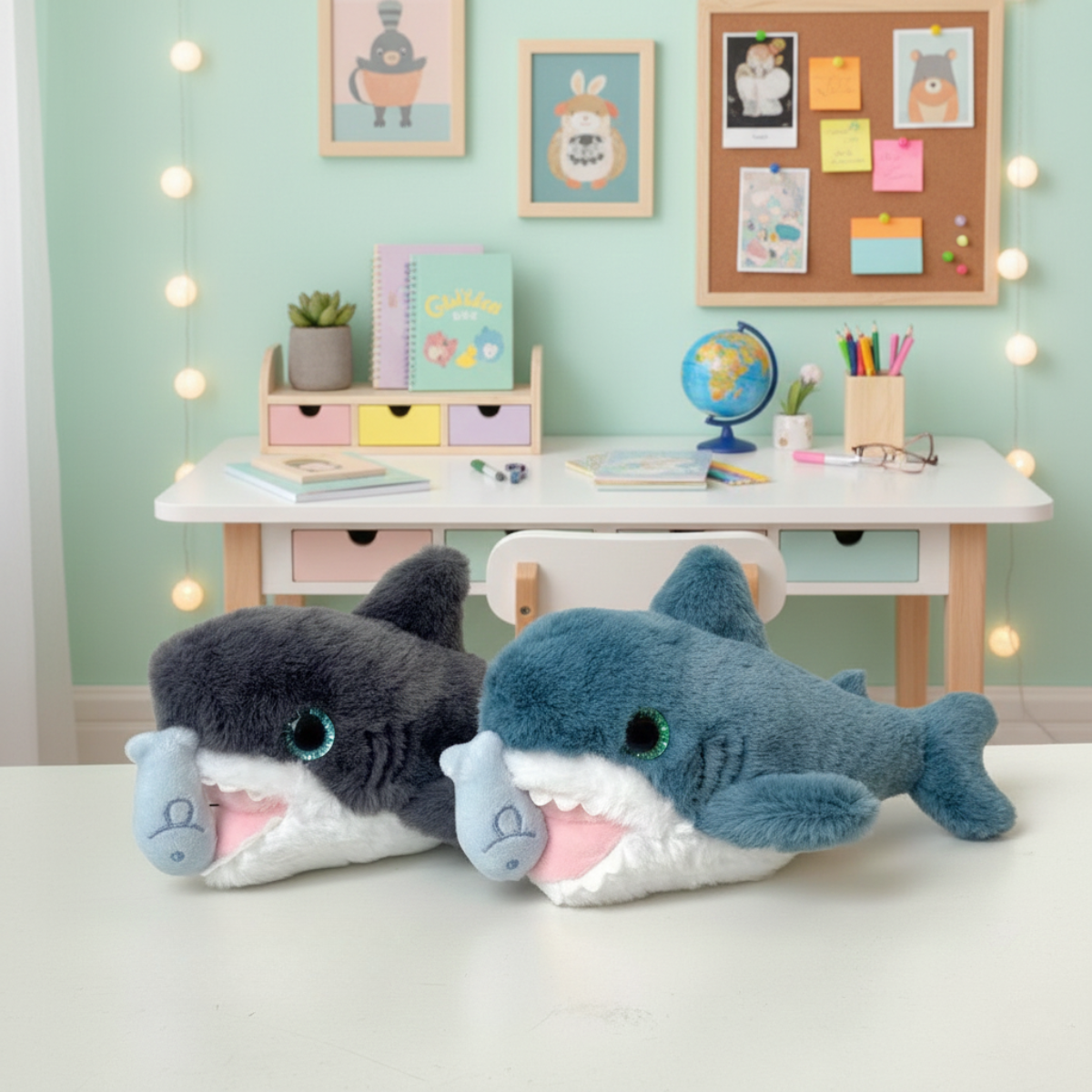 Shark Design Keychain in Two Colors - Tinyminymo
