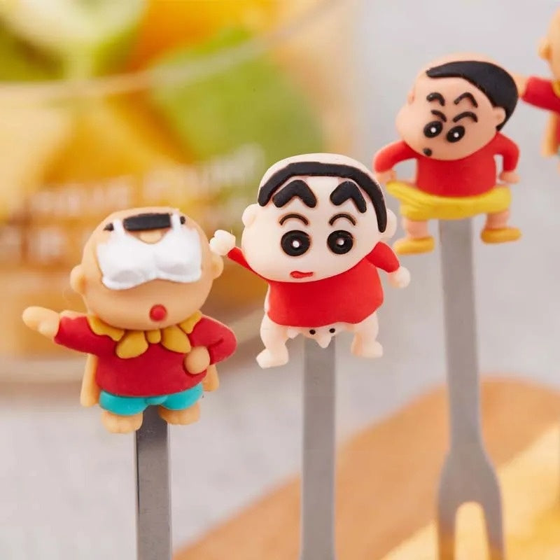 Shin-chan Fork Set - Set of 6 - Tinyminymo