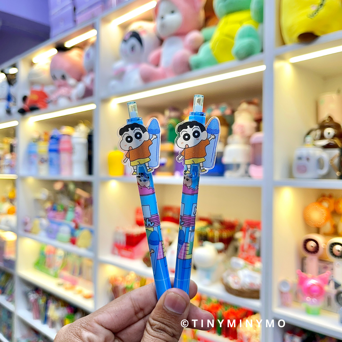 Two Blue Color Pens with Shin-chan Character - Tinyminymo