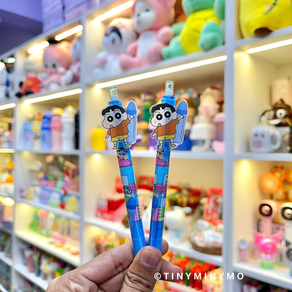Two Blue Color Pens with Shin-chan Character - Tinyminymo