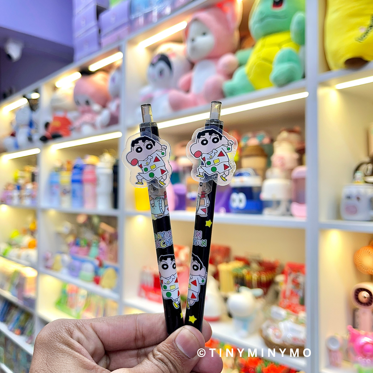 Two Black Shin-chan Design Pens - Tinyminymo