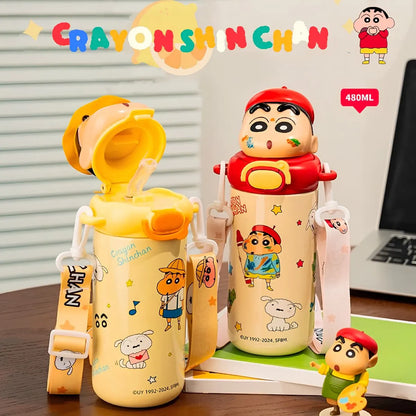 Two Lovely Colors of Shin-chan Water Bottles - Tinyminymo