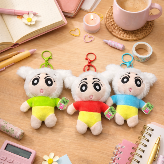 Three Colors of Shiro Cosplay Shin-chan Keychains - Tinyminymo