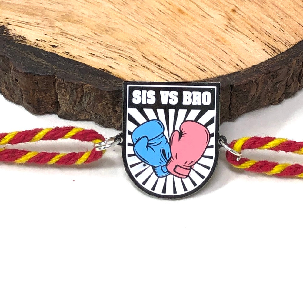 Sis Vs Bro Metal Rakhi - Tinyminymo