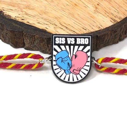 Sis Vs Bro Metal Rakhi - Tinyminymo