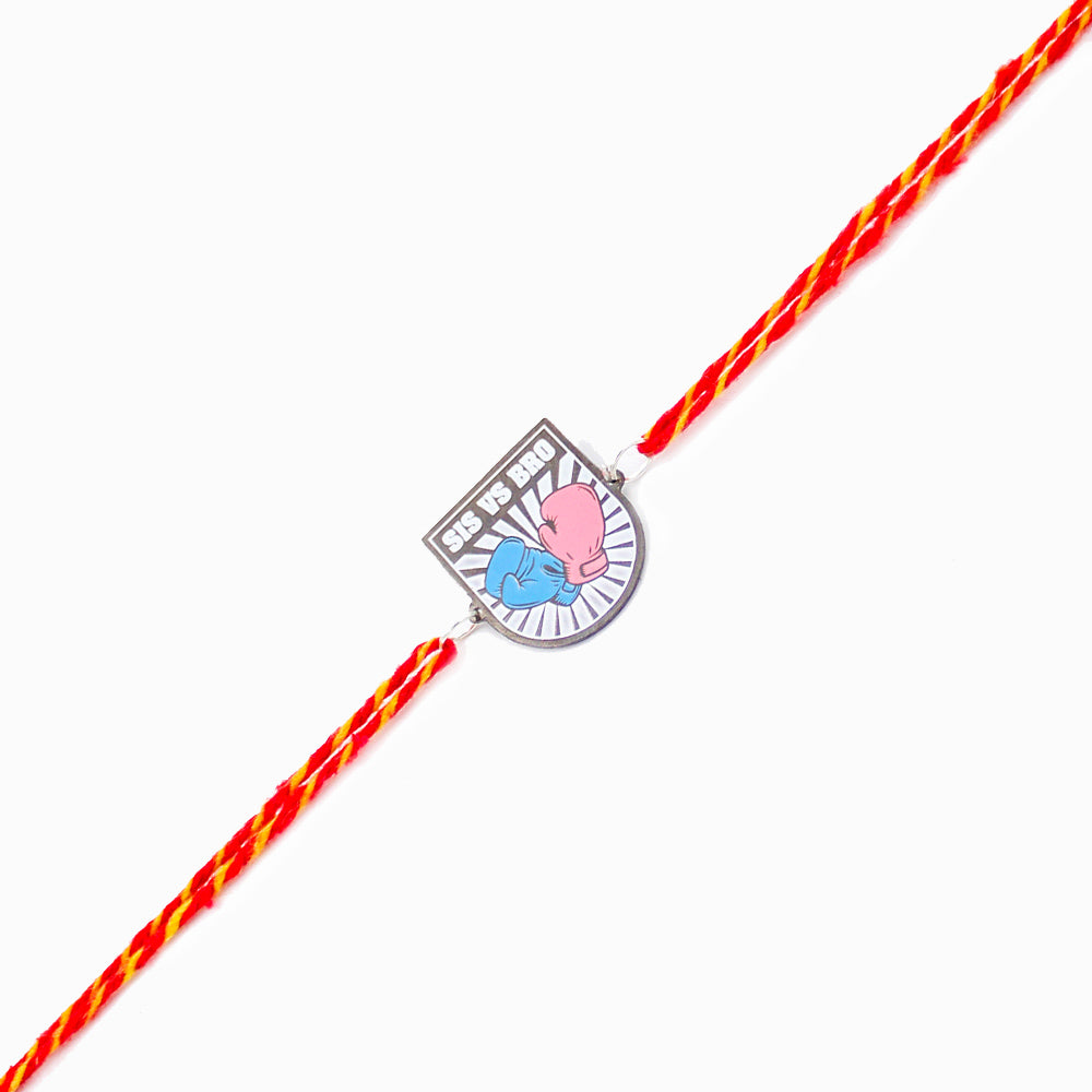 Sis Vs Bro Metal Rakhi - Tinyminymo