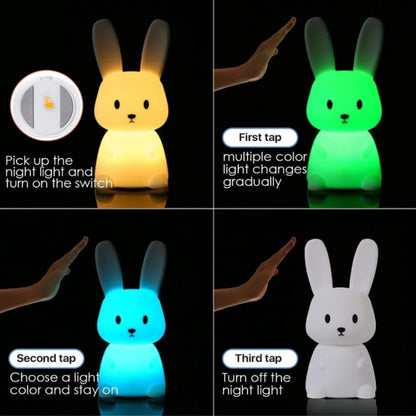 Sitting Bunny Silicone Night Light - Tinyminymo