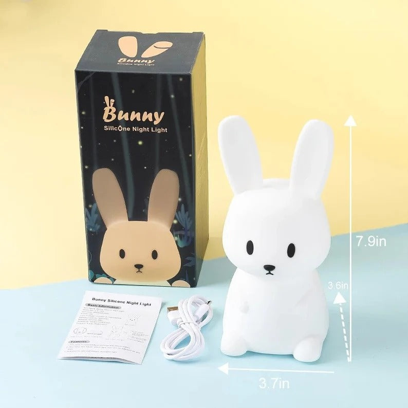 Sitting Bunny Silicone Night Light - Tinyminymo