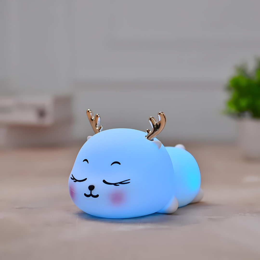Sleeping Reindeer Silicone Night Light - Tinyminymo