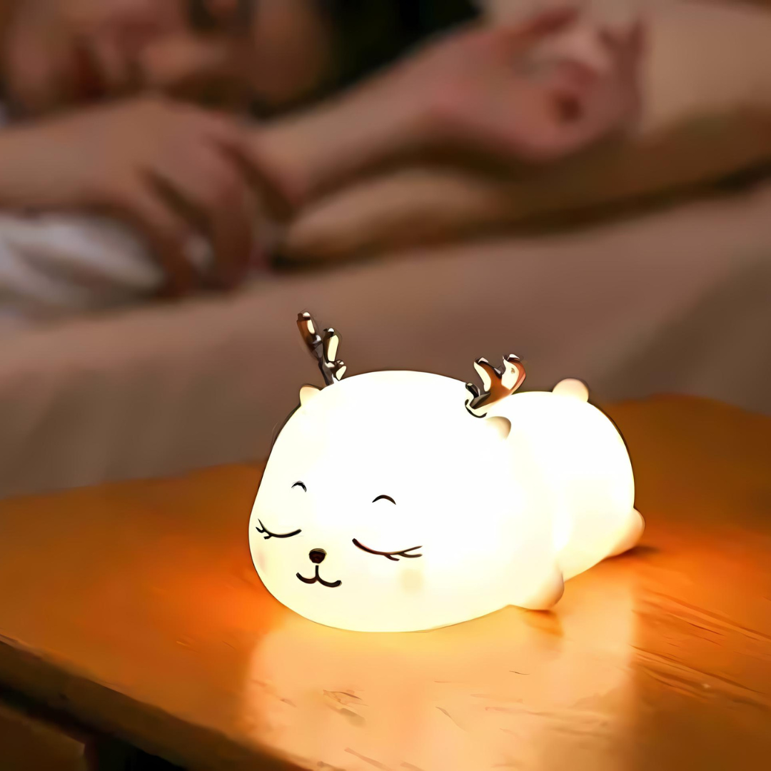 Sleeping Reindeer Silicone Night Light - Tinyminymo