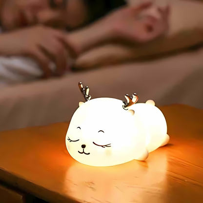 Sleeping Reindeer Silicone Night Light - Tinyminymo