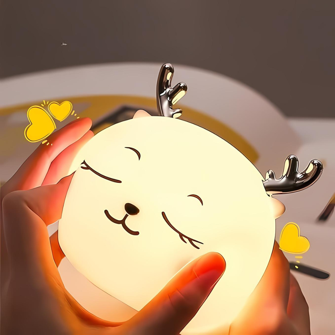 Sleeping Reindeer Silicone Night Light - Tinyminymo