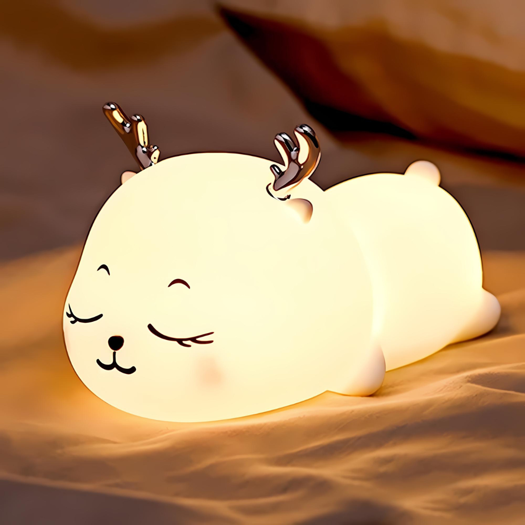 Sleeping Reindeer Silicone Night Light - Tinyminymo