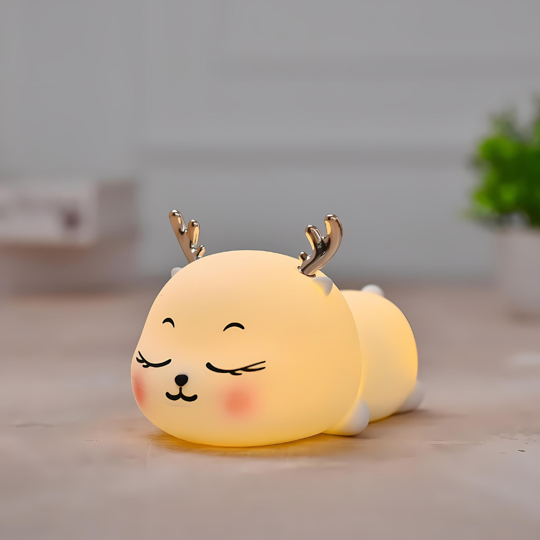 Sleeping Reindeer Silicone Night Light - Tinyminymo