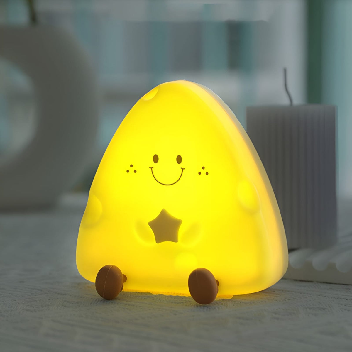 Smiling Cheese Shaped Night Light - Tinyminymo
