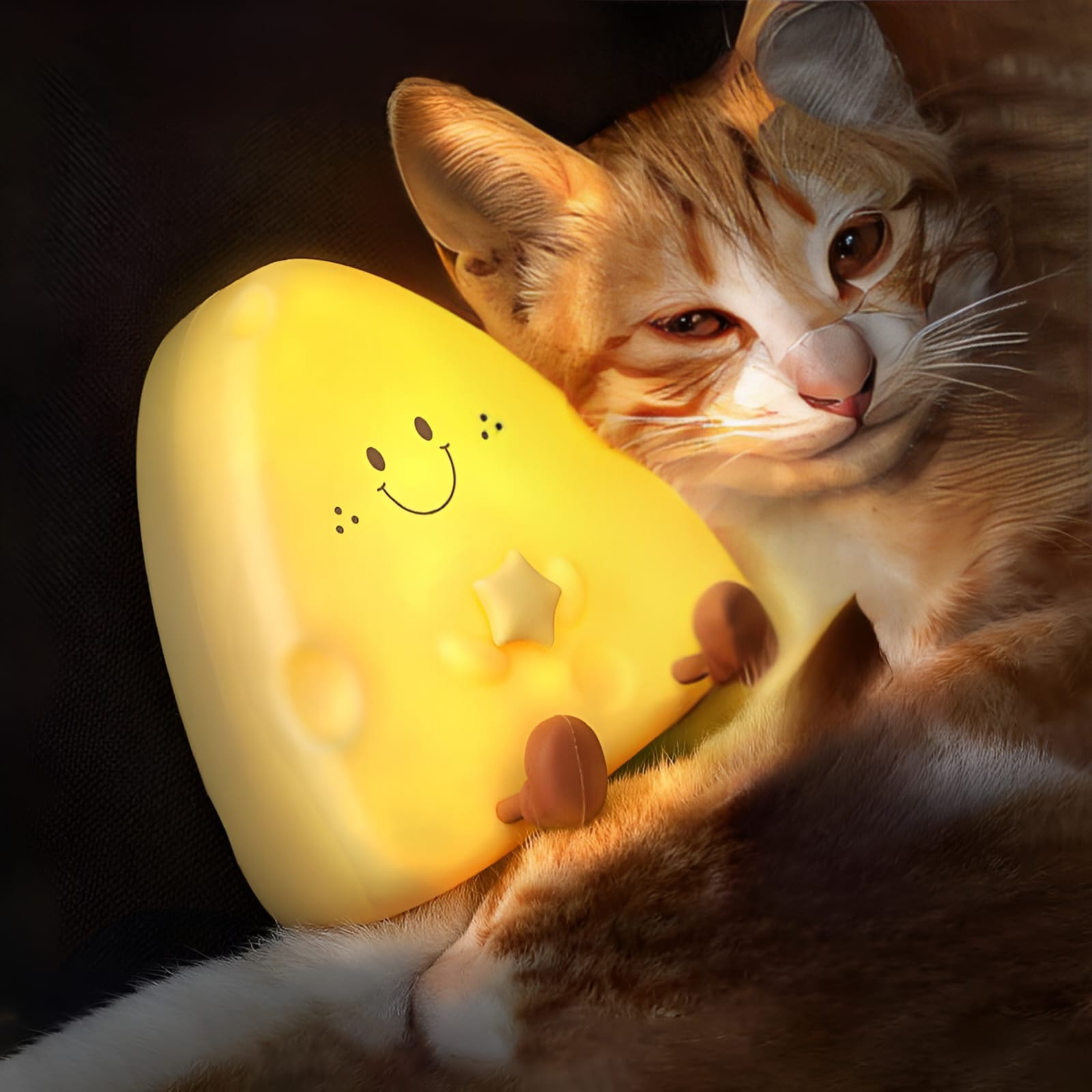 Smiling Cheese Shaped Night Light - Tinyminymo