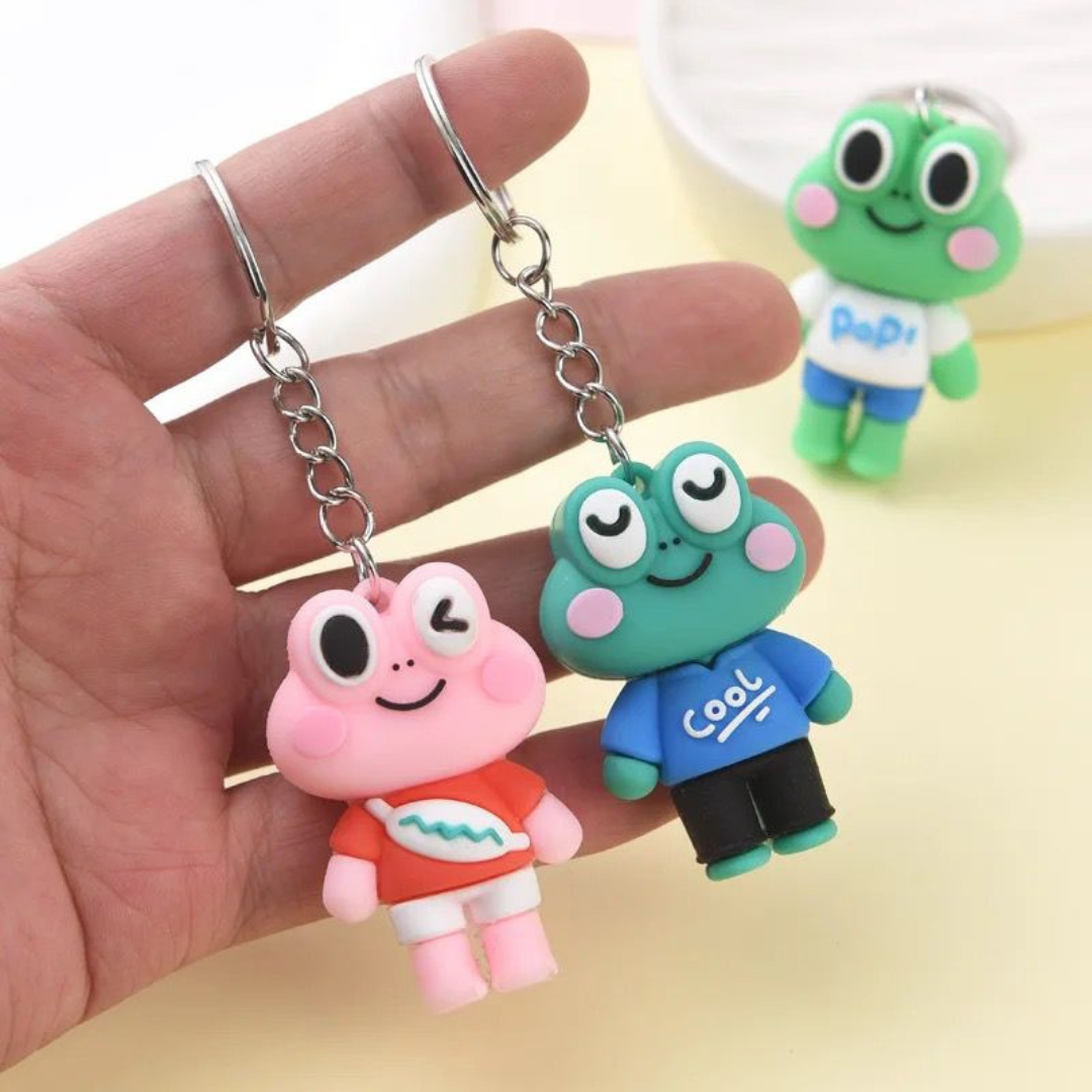 Smiling Frog Keychain without Lanyard - Tinyminymo