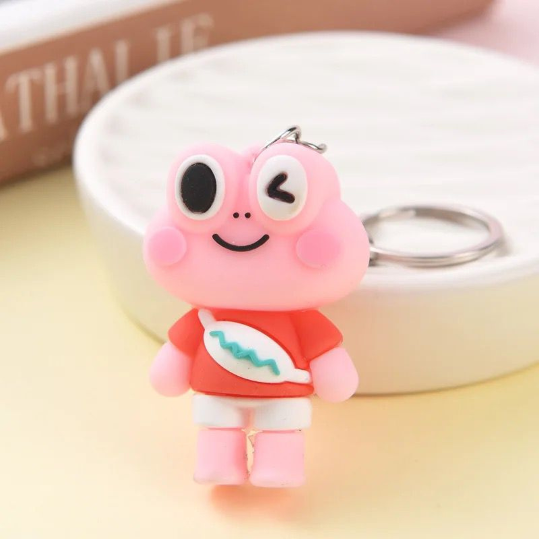 Smiling Frog Keychain without Lanyard - Tinyminymo
