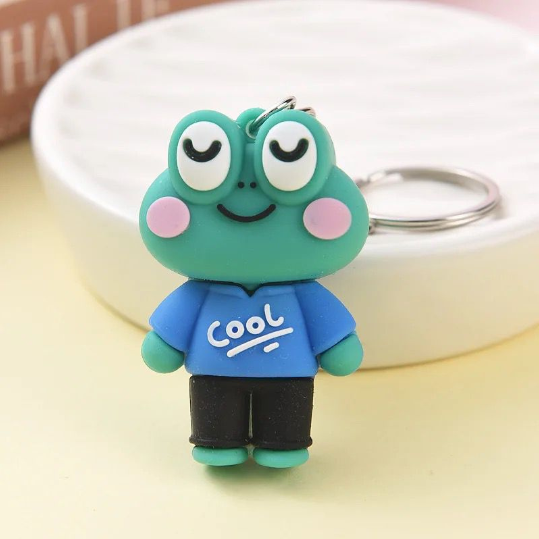 Smiling Frog Keychain without Lanyard - Tinyminymo