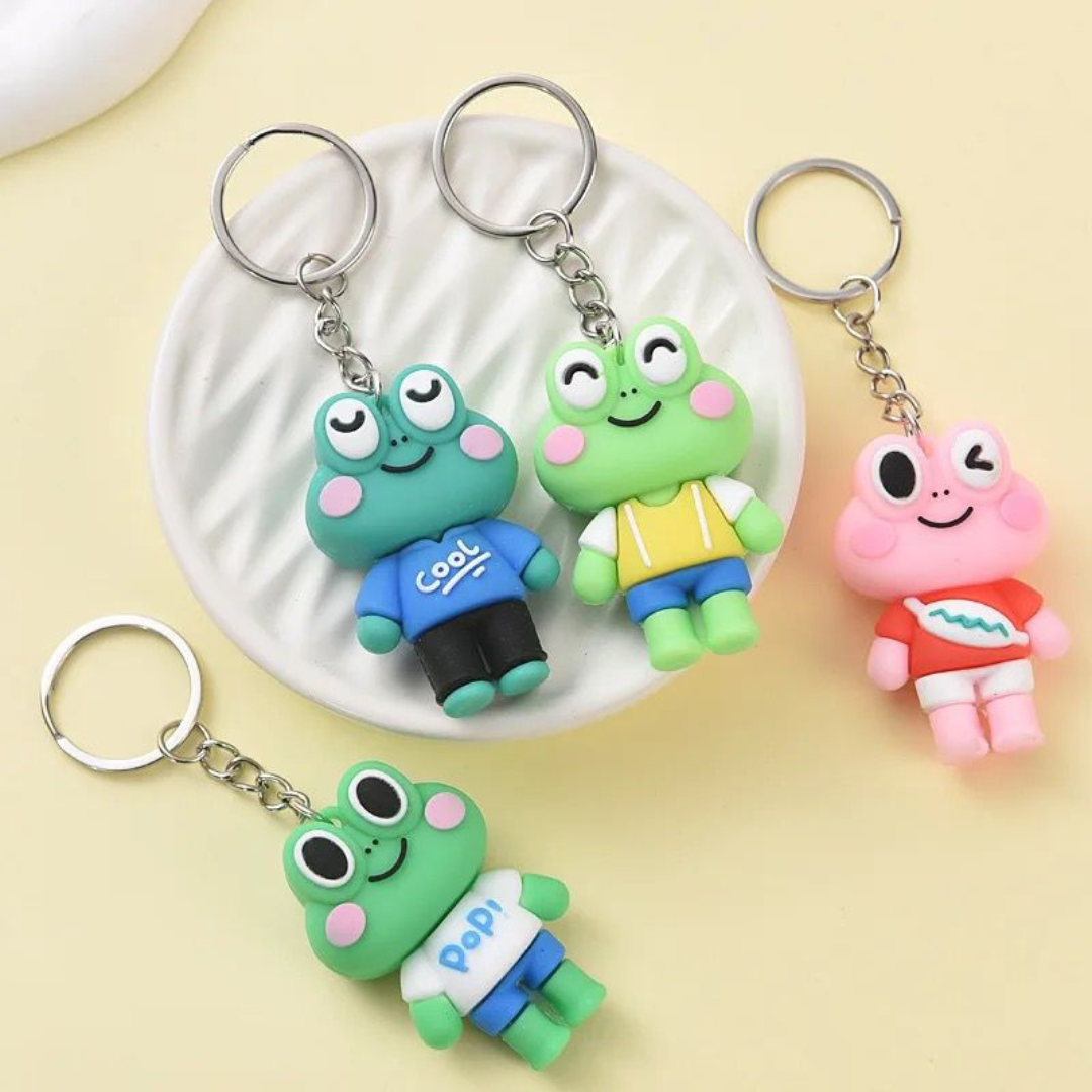 Smiling Frog Keychain without Lanyard - Tinyminymo