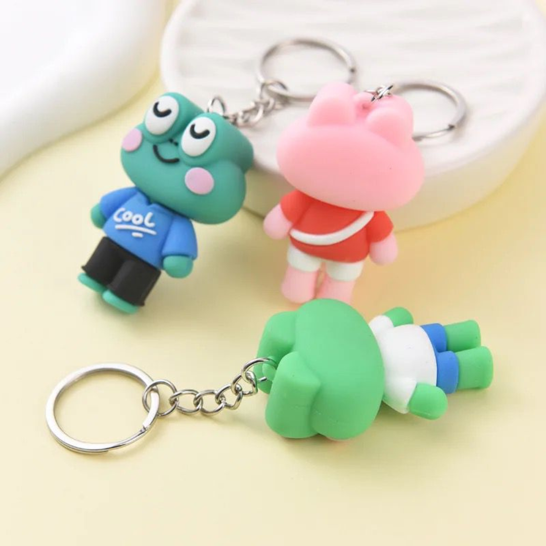 Smiling Frog Keychain without Lanyard - Tinyminymo