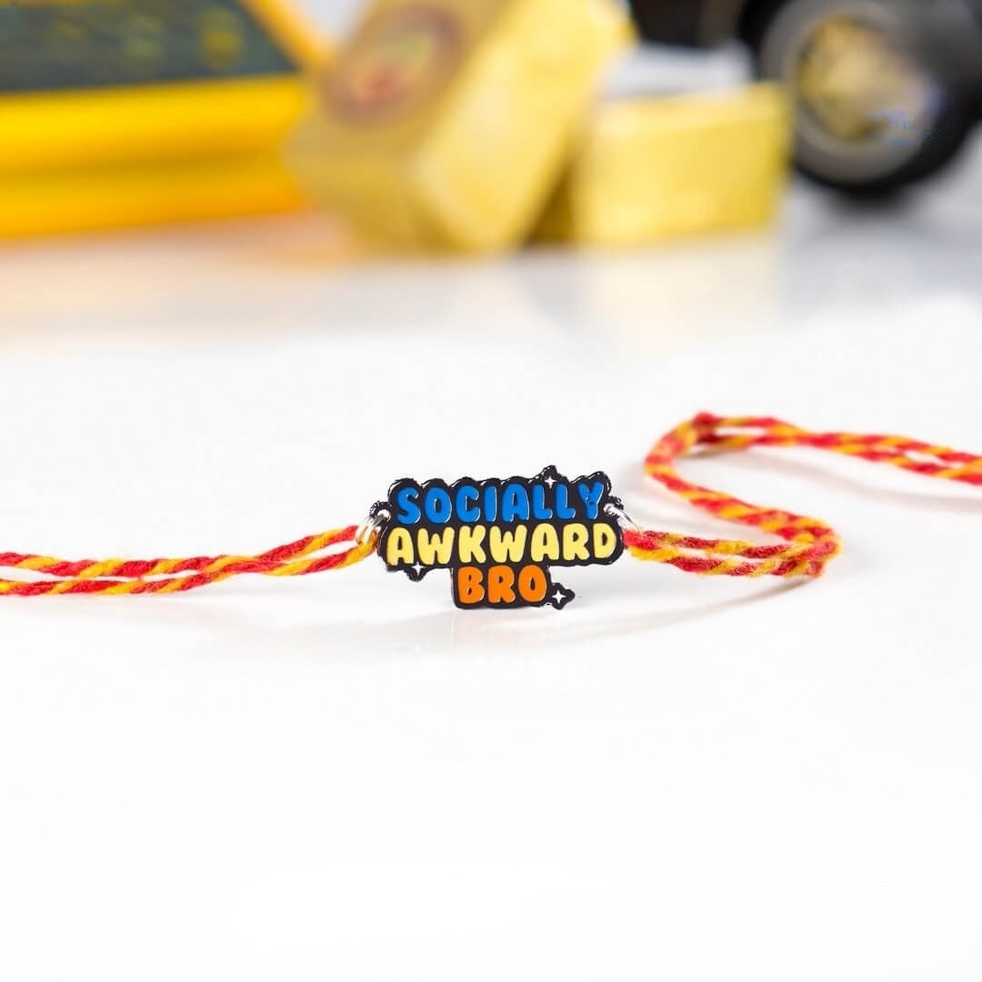 Socially Awkward Bro Metal Rakhi -Tinyminymo