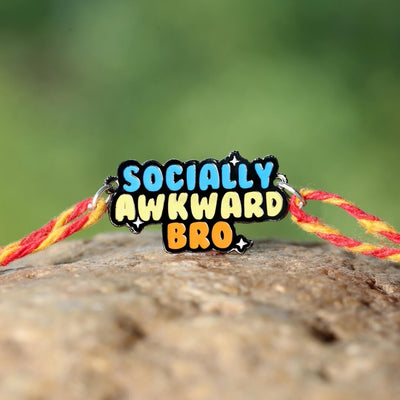 Socially Awkward Bro Metal Rakhi