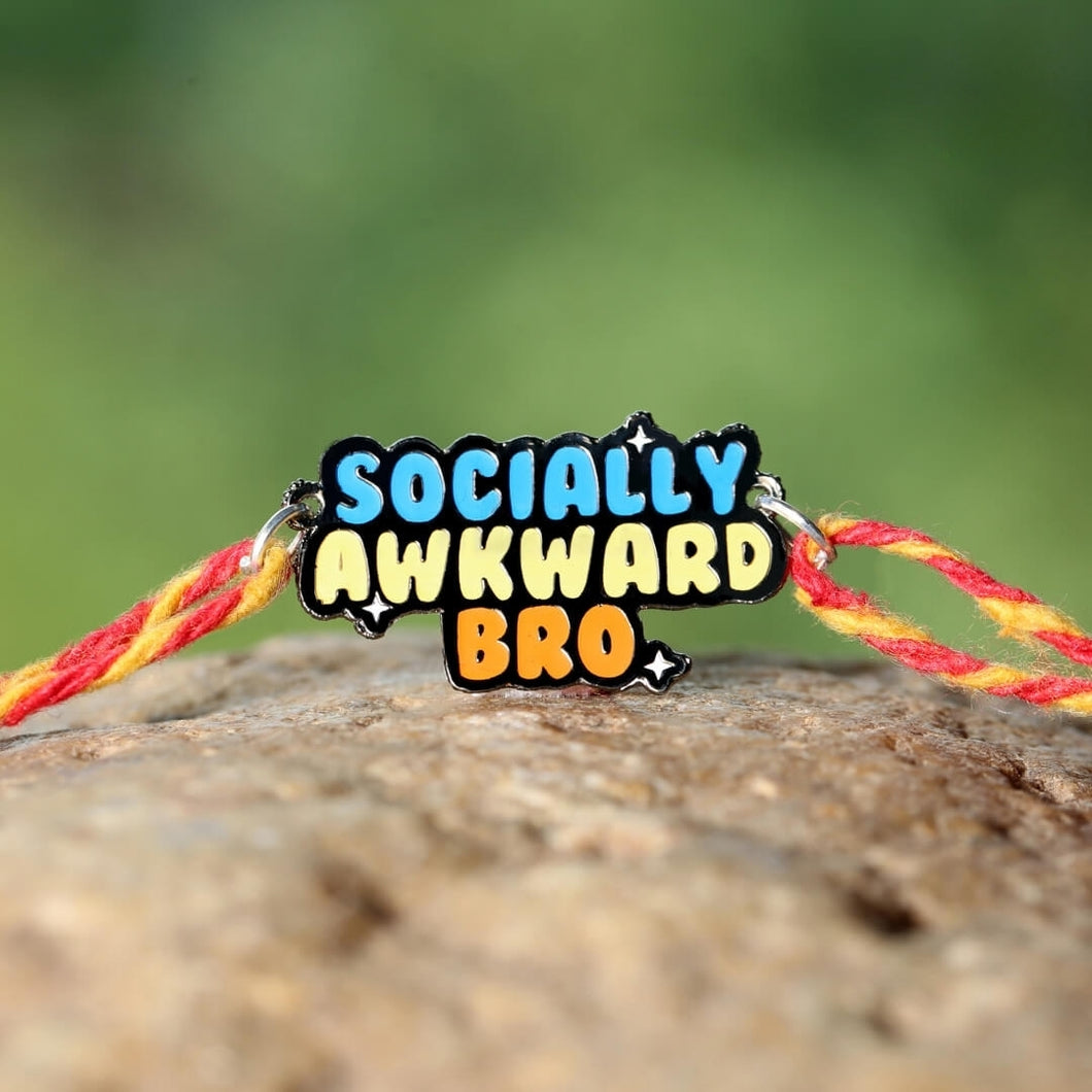 Socially Awkward Bro Metal Rakhi -Tinyminymo