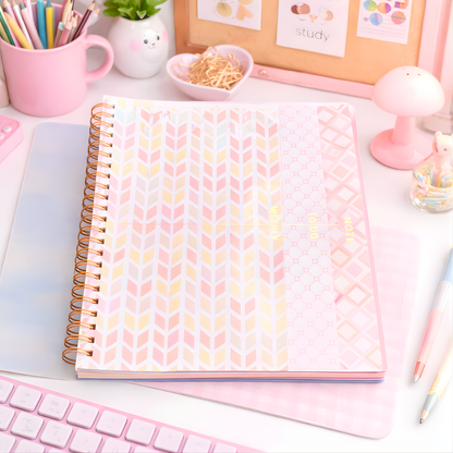Compact Spiral Notebook with Weekly and Notes Sections - Tinyminymo
