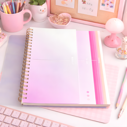 Purple Spiral Planner Notebook for Notes, Goals and Scheduling - Tinyminymo