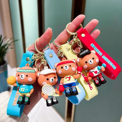 Sports Bear 3D Keychain - Tinyminymo