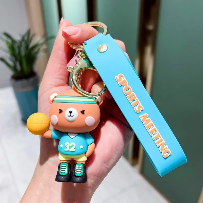 Sports Bear 3D Keychain - Tinyminymo