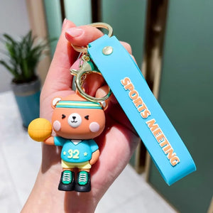Sports Bear 3D Keychain - Tinyminymo
