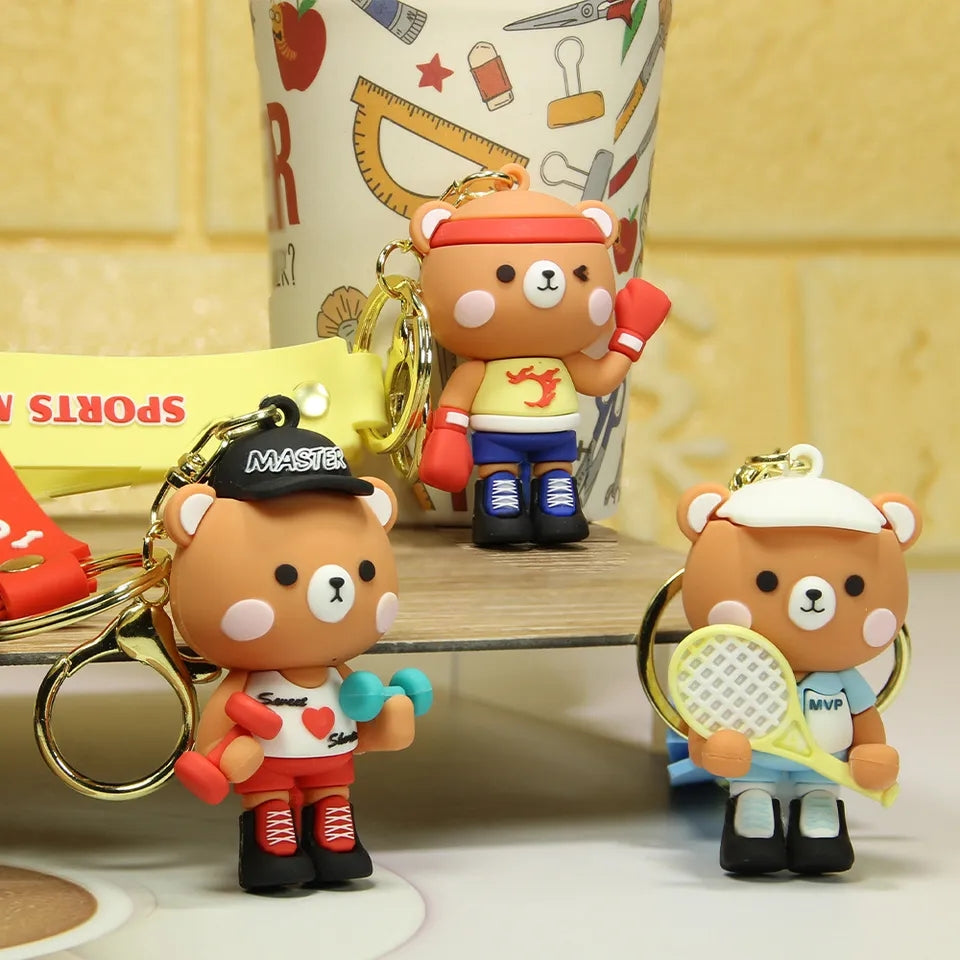 Sports Bear 3D Keychain - Tinyminymo