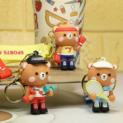 Sports Bear 3D Keychain - Tinyminymo