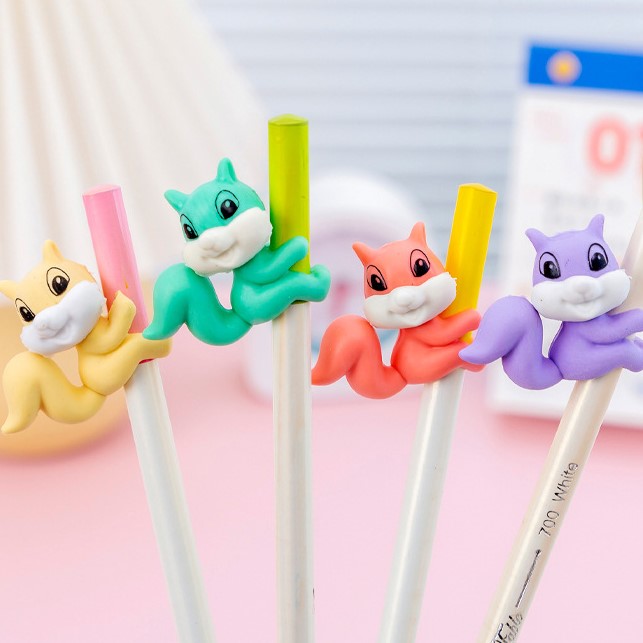 Squirrel Pencil Topper and Eraser - Tinyminymo