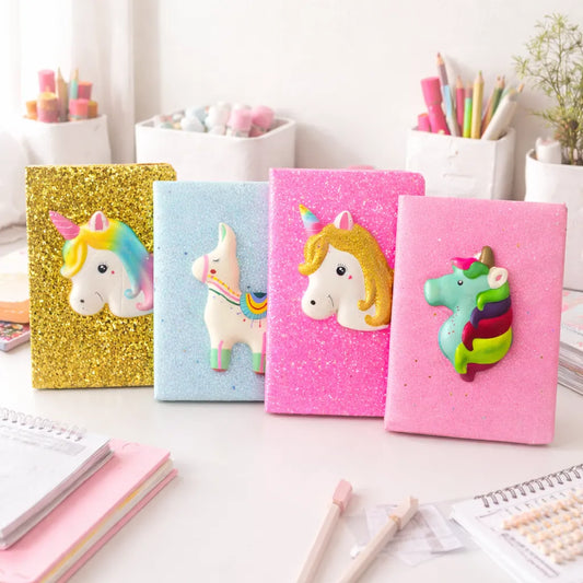 Four Designs of Squishy Unicorn Notebooks - Tinyminymo