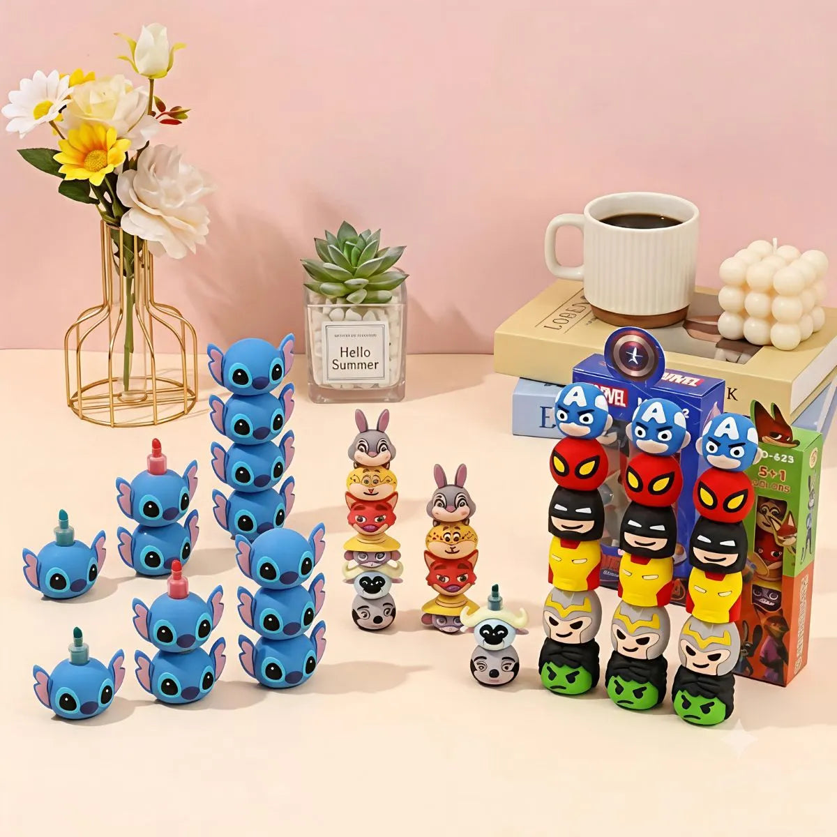 Three Characters of Stackable Highlighters - Tinyminymo