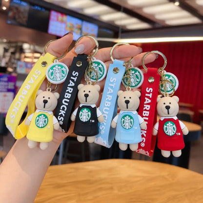Four Colors of Starbucks Bear Keychains - Tinyminymo