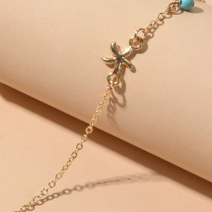 Elegant Starfish Anklet Design 2 - Tinyminymo