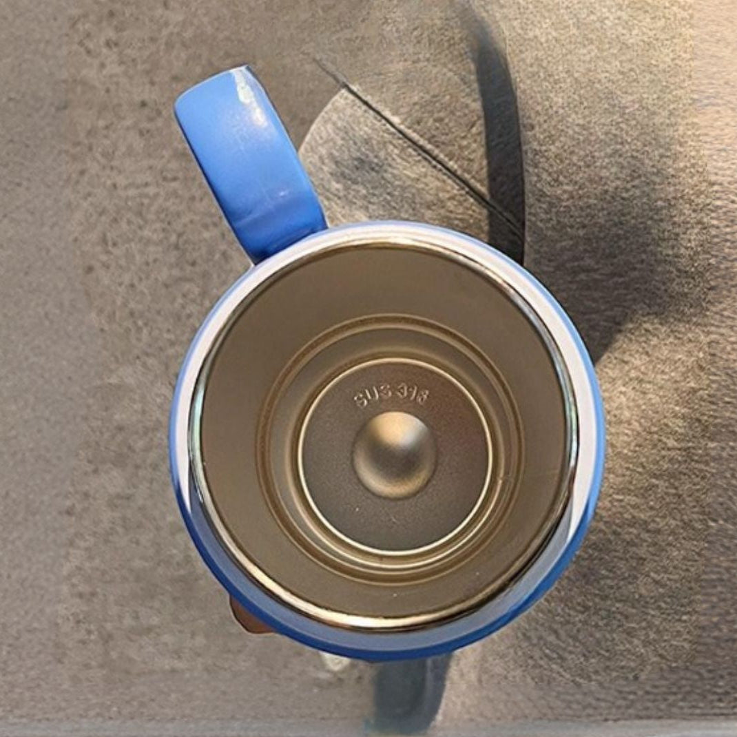 Insulated Metallic Sipper with Blue Handle - Tinyminymo 
